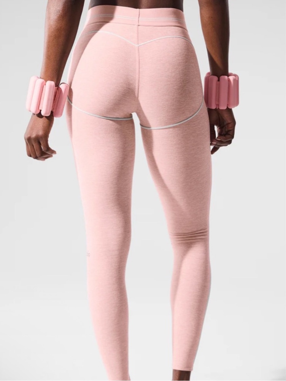 ALO Yoga Alosoft Heart Throb Leggings in Pink Quartz Heather